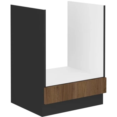 Herdschrank TOVA – 60 cm, Okapi-Walnuss / Schwarz