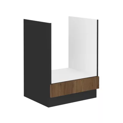 Herdschrank TOVA – 60 cm, Okapi-Walnuss / Schwarz