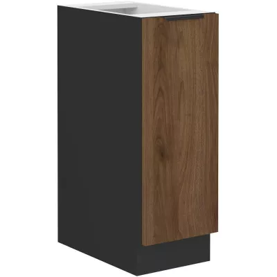 TOVA Auszugschrank - Breite 30 cm, Okapi-Nussbaum/Schwarz