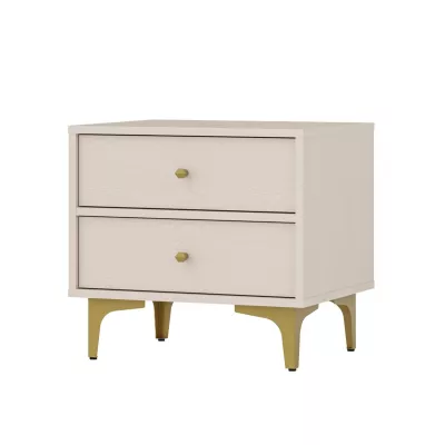 Nachttisch IROS 1 - beige / gold