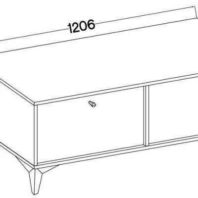 TV-Ständer IROS 1 - Graphitschwarz / Gold