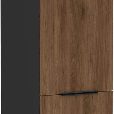 TOVA Küchenschrank – Breite 60 cm, Okapi-Nussbaum / Schwarz