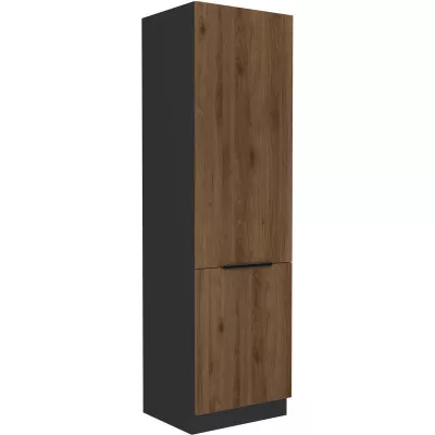 TOVA Küchenschrank – Breite 60 cm, Okapi-Nussbaum / Schwarz