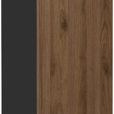 Hängehochschrank TOVA - Breite 30 cm, Okapi-Nussbaum/Schwarz