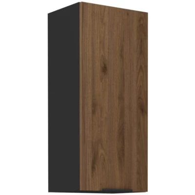 Hängehochschrank TOVA - Breite 40 cm, Okapi-Nussbaum/Schwarz