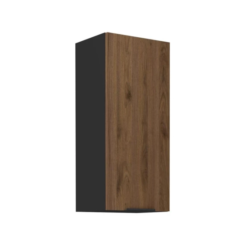 Hängehochschrank TOVA - Breite 40 cm, Okapi-Nussbaum/Schwarz