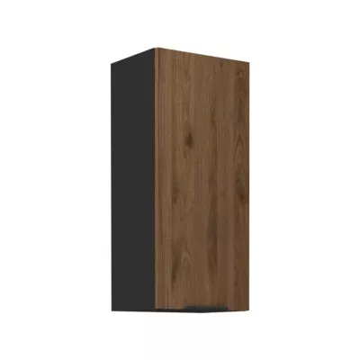 Hängehochschrank TOVA - Breite 40 cm, Okapi-Nussbaum/Schwarz