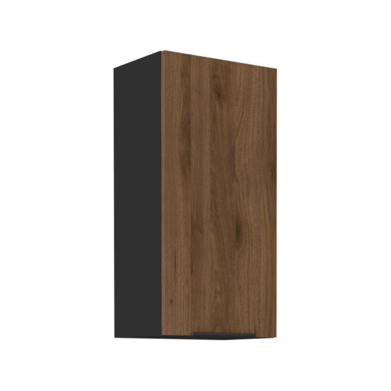 Hängehochschrank TOVA - Breite 45 cm, Okapi-Nussbaum/Schwarz