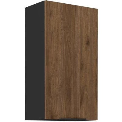 Hängehochschrank TOVA - Breite 50 cm, Okapi-Nussbaum/Schwarz