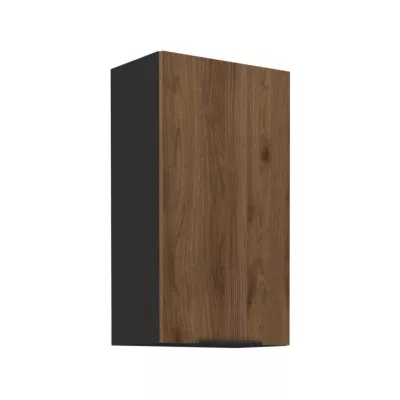 Hängehochschrank TOVA - Breite 50 cm, Okapi-Nussbaum/Schwarz