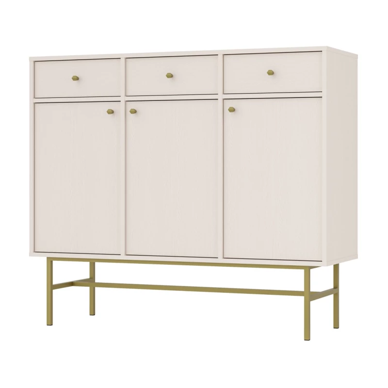 IROS 3 kombinierte Kommode mit Schubladen und Türen - Beige / Gold