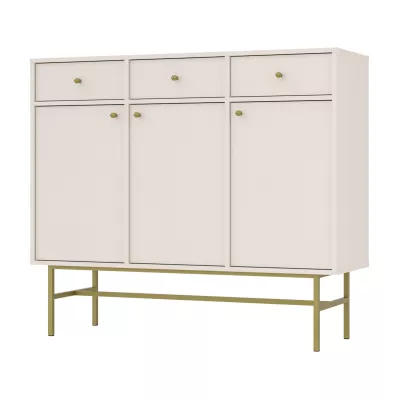 IROS 3 kombinierte Kommode mit Schubladen und Türen - Beige / Gold