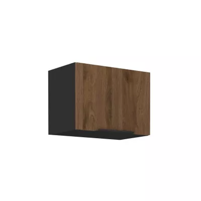 TOVA Dunstabzugshaubenschrank - Breite 50 cm, Okapi-Nussbaum / Schwarz