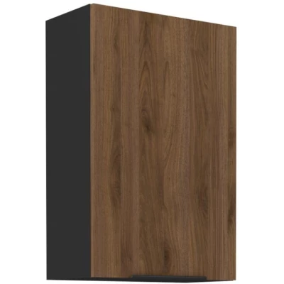 Hängehochschrank TOVA - Breite 60 cm, Okapi-Nussbaum/Schwarz