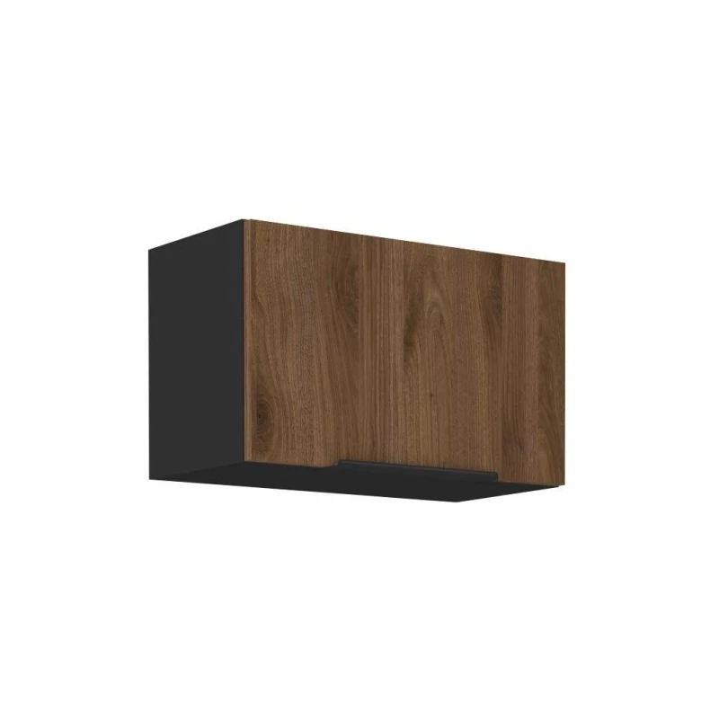 TOVA Dunstabzugshaubenschrank - Breite 60 cm, Okapi-Nussbaum / Schwarz