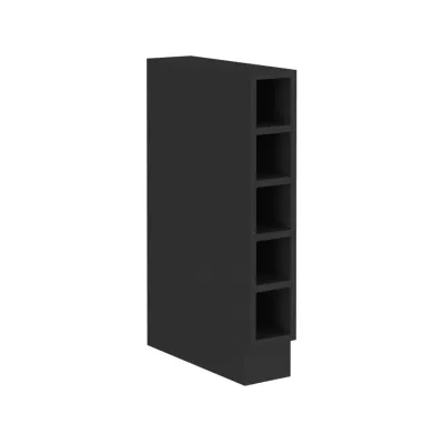 Unterer offener Schrank SAJU - Breite 15 cm, schwarz