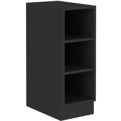 Unterer offener Schrank SAJU - Breite 30 cm, schwarz