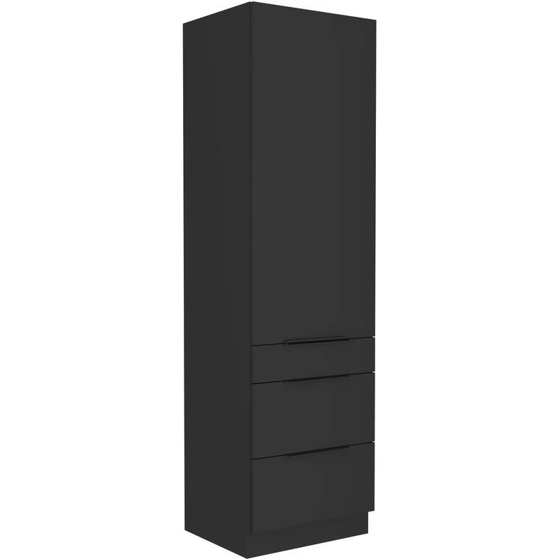 SAJU Küchenschrank mit Schubladen – Breite 60 cm, schwarz