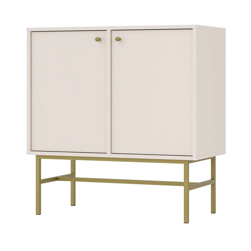 Schmale Kommode IROS 3 - beige/gold