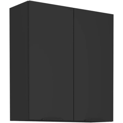 Hoher Hängeschrank SAJU - Breite 80 cm, schwarz