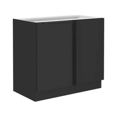 Eckschrank SAJU mit Auszug - Breite 105 cm, schwarz