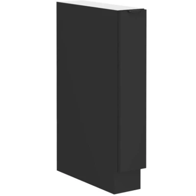 Auszugschrank SAJU - Breite 15 cm, schwarz