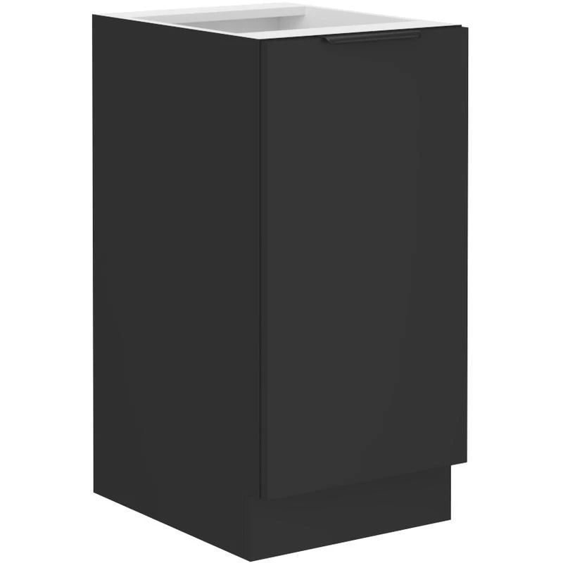 Unterer Eintürschrank SAJU - Breite 40 cm, schwarz
