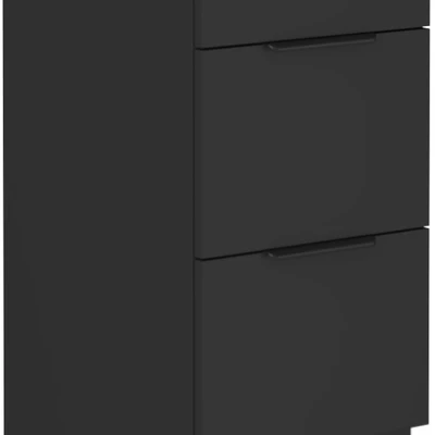 Unterer Schubladenschrank SAJU - Breite 40 cm, schwarz