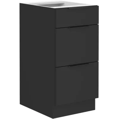 Unterer Schubladenschrank SAJU - Breite 40 cm, schwarz