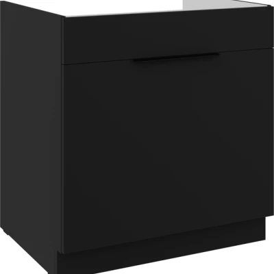 SAJU Spülenunterschrank - Breite 80 cm, schwarz