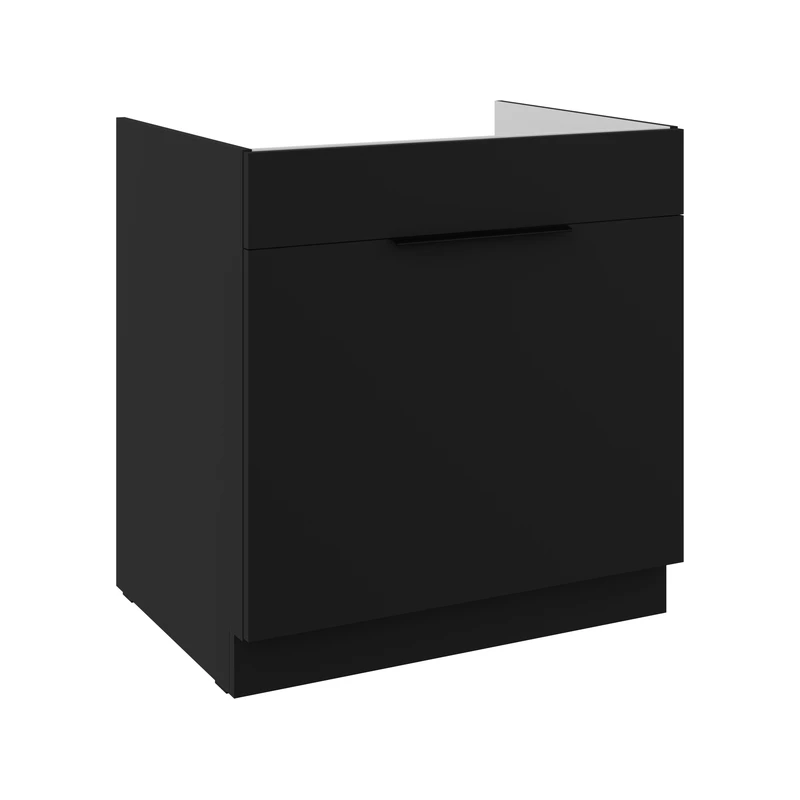 SAJU Spülenunterschrank - Breite 80 cm, schwarz
