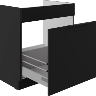 SAJU Spülenunterschrank - Breite 80 cm, schwarz