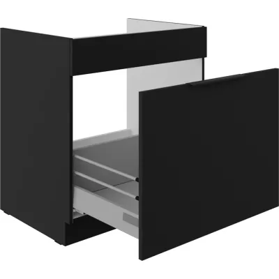 SAJU Spülenunterschrank - Breite 80 cm, schwarz