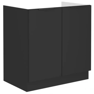 SAJU Waschbeckenunterschrank - Breite 80 cm, schwarz