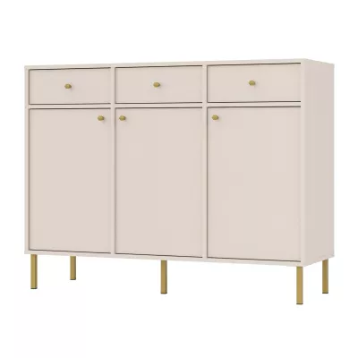 IROS 2 kombinierte Kommode mit Schubladen und Türen - Beige / Gold