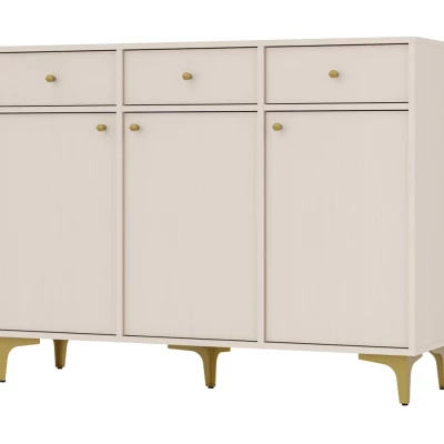 Kombinierte Kommode IROS 1 mit Schubladen und Türen - beige / gold