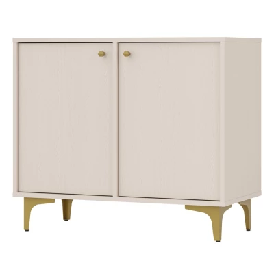 Schmale Kommode IROS 1 - beige/gold