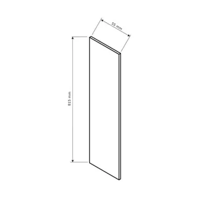 Küchenseitensockel UNIT - 55x82 cm, grau