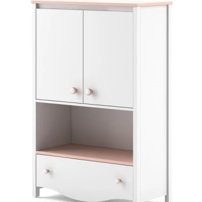 Kinderzimmerkommode MISE - weiß/rosa