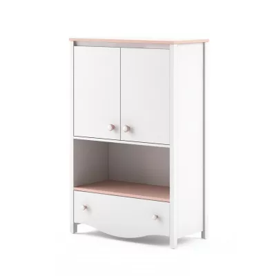 Kinderzimmerkommode MISE - weiß/rosa