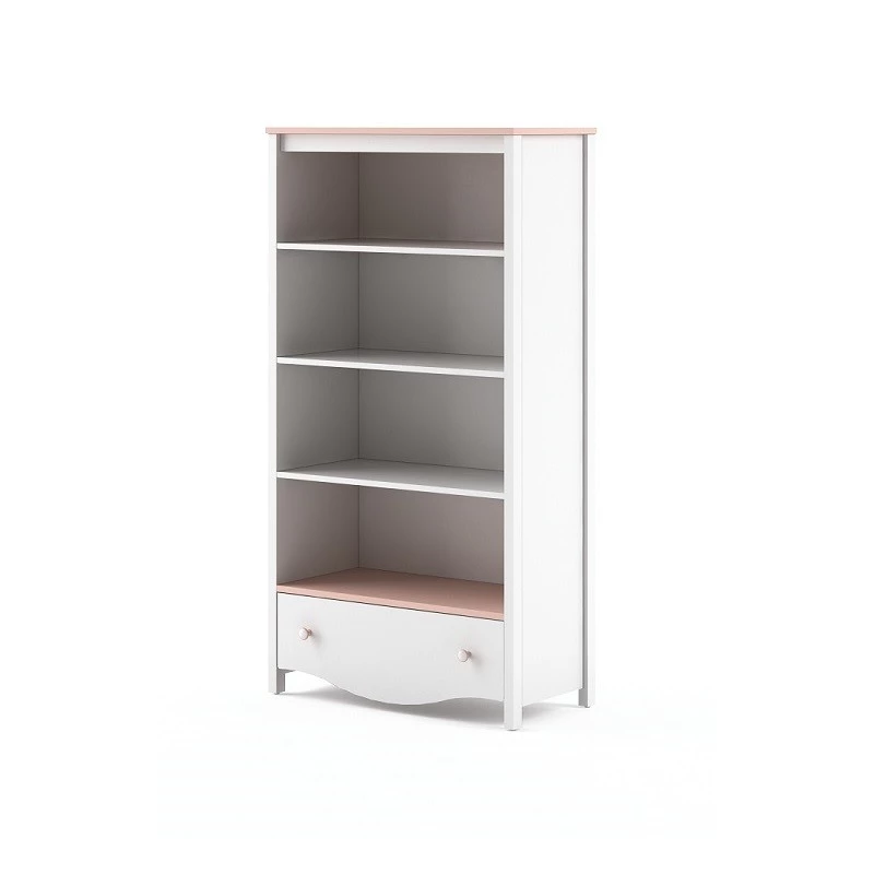 Kinderzimmerregal MISE - weiß/rosa
