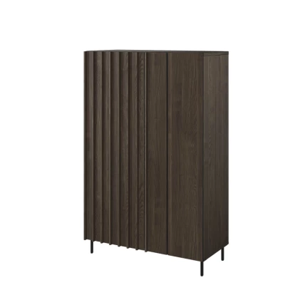 Niedriger Regalschrank 92 cm MEXIA - Portlandesche / Schwarz