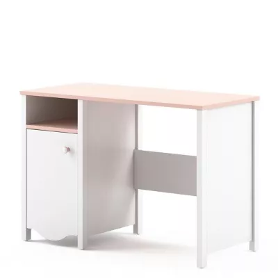 Kinderschreibtisch MISE - weiß/rosa