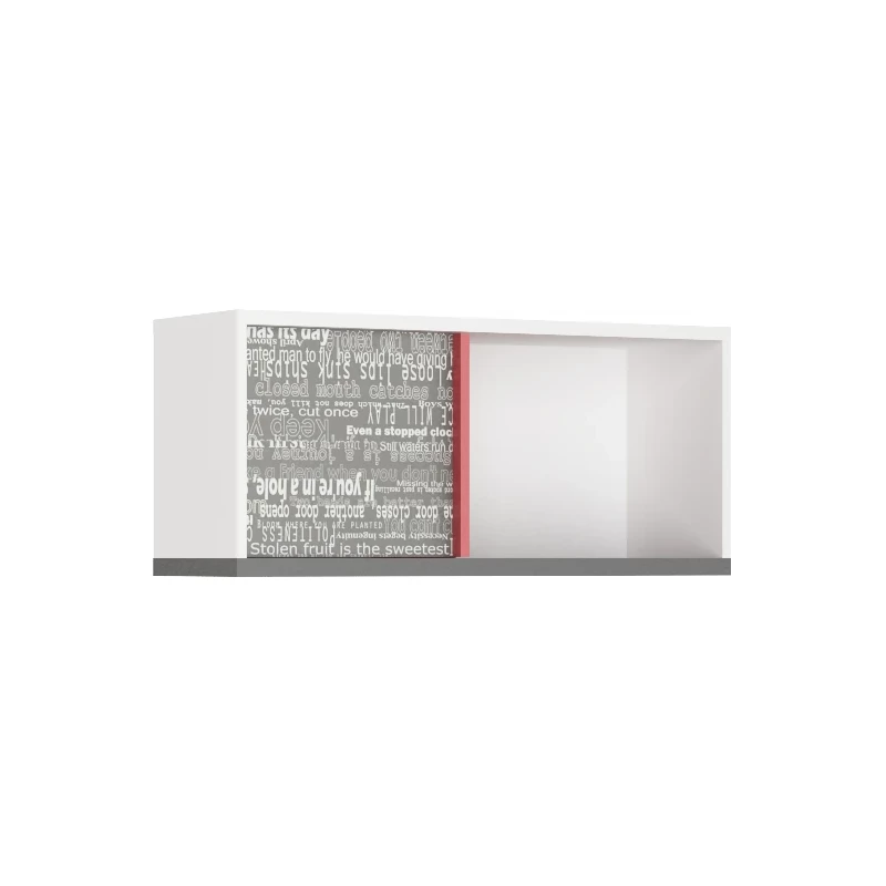 Hängeschrank 90 cm PAMPA - weiß / graphit