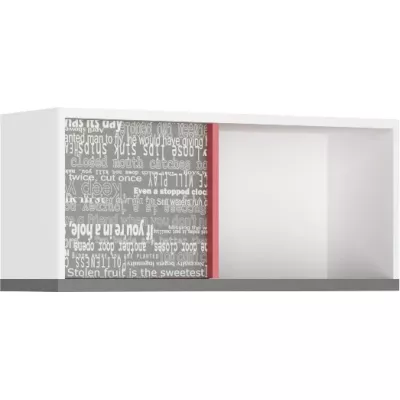 Hängeschrank 90 cm PAMPA - weiß / graphit