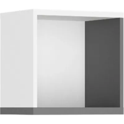 Quadratisches Wandregal PAMPA - Graphit / Weiß