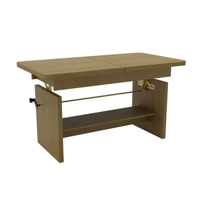 Ausziehbarer Couchtisch VELYR - Hickory-Nussbaum
