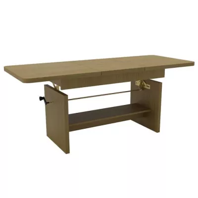 Ausziehbarer Couchtisch VELYR - Hickory-Nussbaum