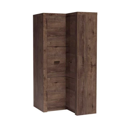 Eckkleiderschrank 106 cm BESS - Dunkelasche