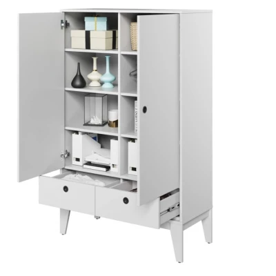 Niedriger Kleiderschrank 92 cm ITASCA - weiß